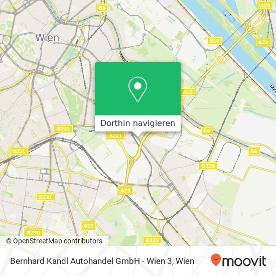 Bernhard Kandl Autohandel GmbH - Wien 3 Karte