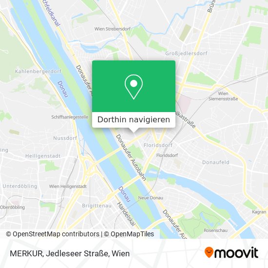 MERKUR, Jedleseer Straße Karte
