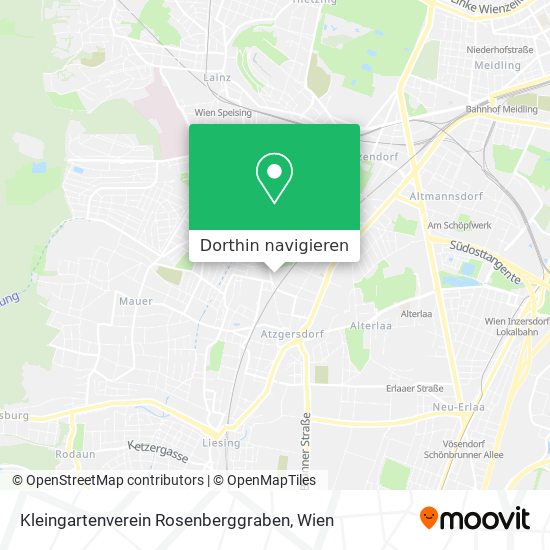 Kleingartenverein Rosenberggraben Karte