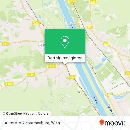 Autoteile Klosterneuburg Karte