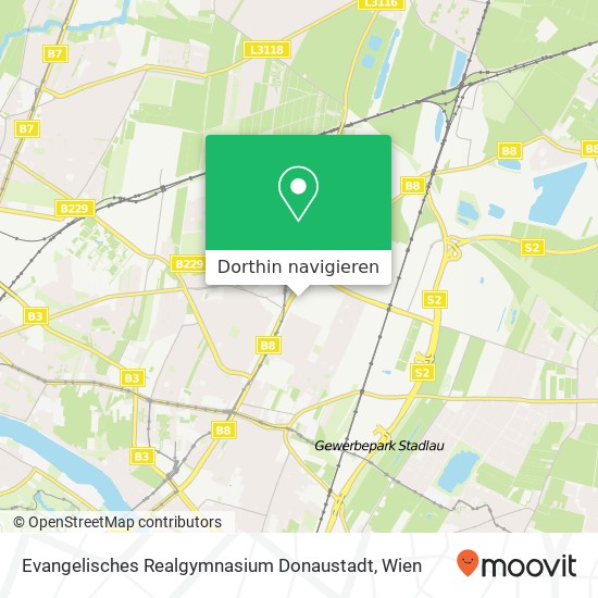 Evangelisches Realgymnasium Donaustadt Karte
