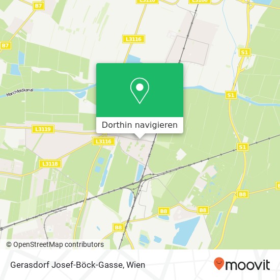 Gerasdorf Josef-Böck-Gasse Karte