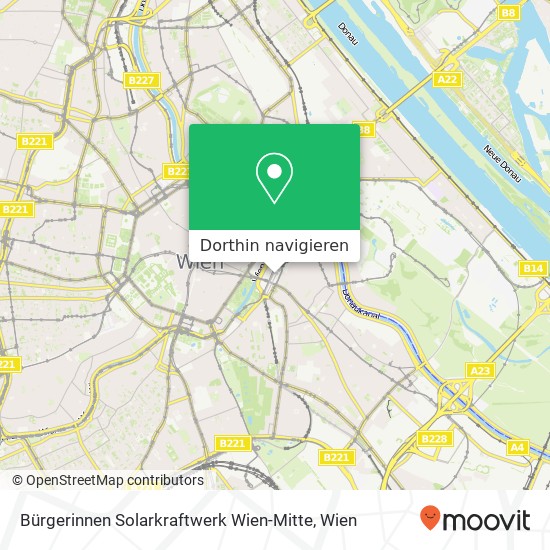 Bürgerinnen Solarkraftwerk Wien-Mitte Karte