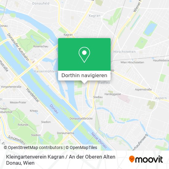 Kleingartenverein Kagran / An der Oberen Alten Donau Karte