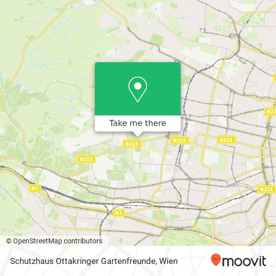 Schutzhaus Ottakringer Gartenfreunde Karte