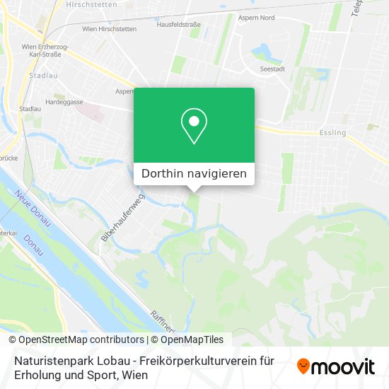 Naturistenpark Lobau - Freikörperkulturverein für Erholung und Sport Karte