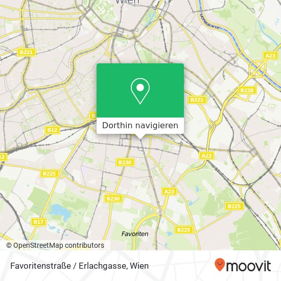 Favoritenstraße / Erlachgasse Karte