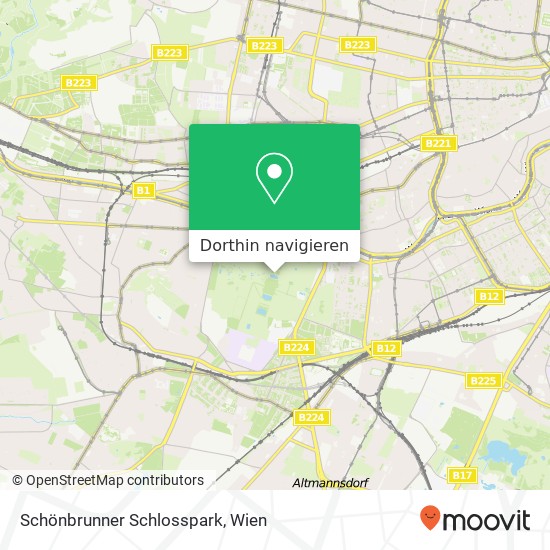 Schönbrunner Schlosspark Karte