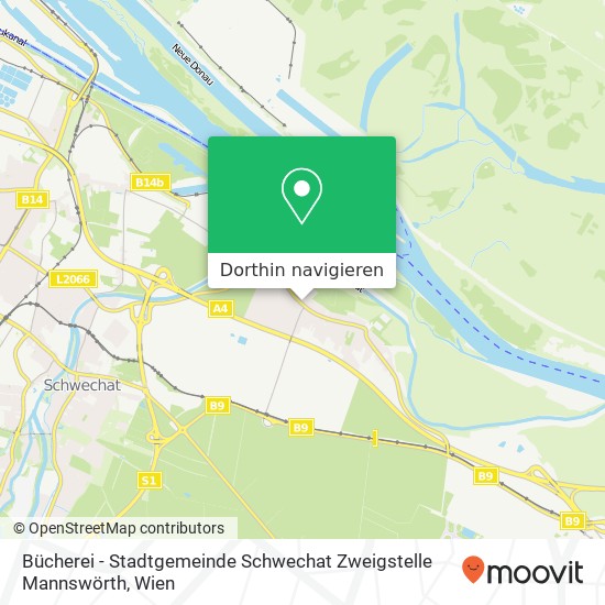 Bücherei - Stadtgemeinde Schwechat Zweigstelle Mannswörth Karte