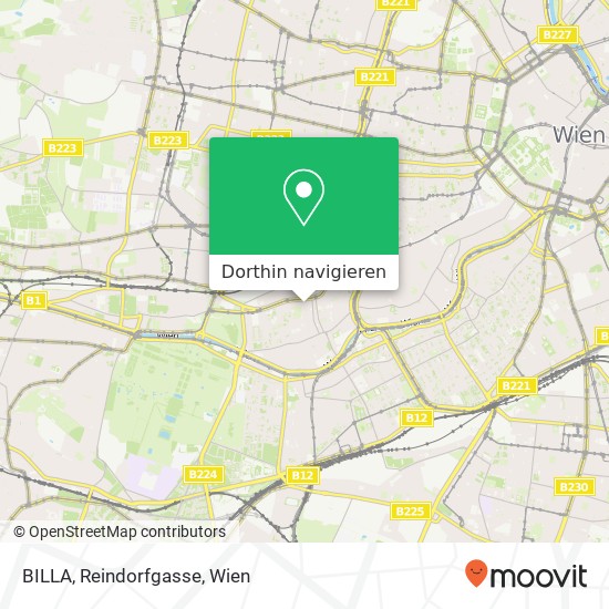 BILLA, Reindorfgasse Karte
