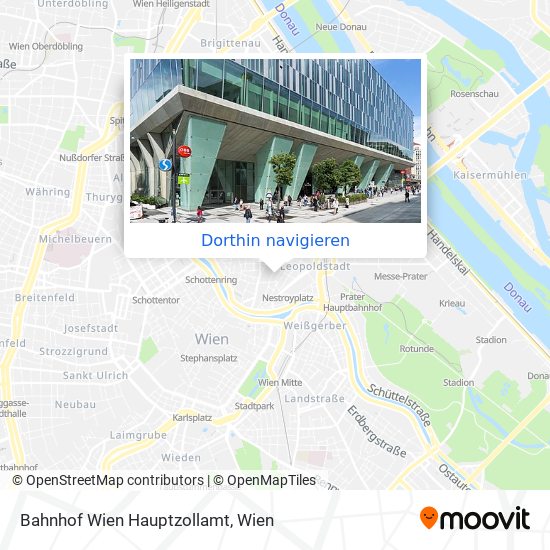 Bahnhof Wien Hauptzollamt Karte