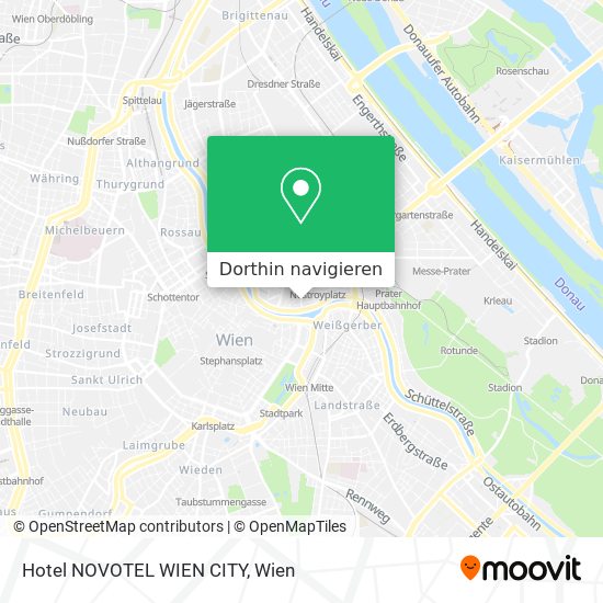 Hotel NOVOTEL WIEN CITY Karte