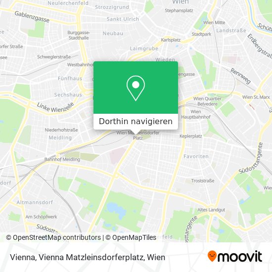 Vienna, Vienna Matzleinsdorferplatz Karte