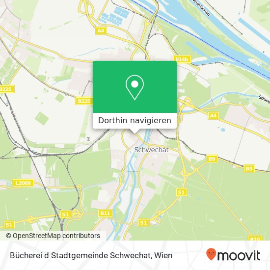 Bücherei d Stadtgemeinde Schwechat Karte