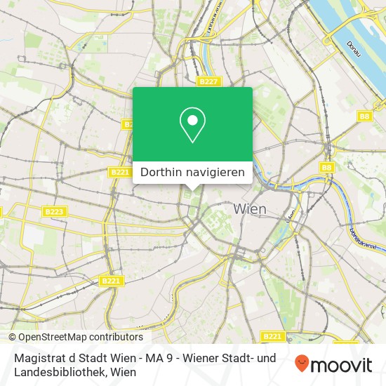 Magistrat d Stadt Wien - MA 9 - Wiener Stadt- und Landesbibliothek Karte