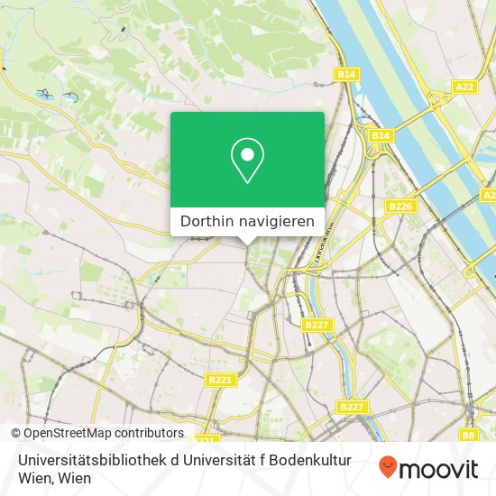 Universitätsbibliothek d Universität f Bodenkultur Wien Karte