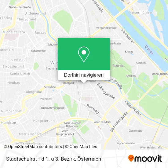 Stadtschulrat f d 1. u 3. Bezirk Karte