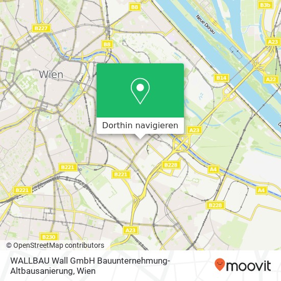 WALLBAU Wall GmbH Bauunternehmung-Altbausanierung Karte