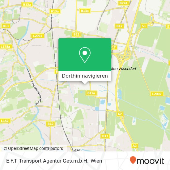 E.F.T. Transport Agentur Ges.m.b.H. Karte