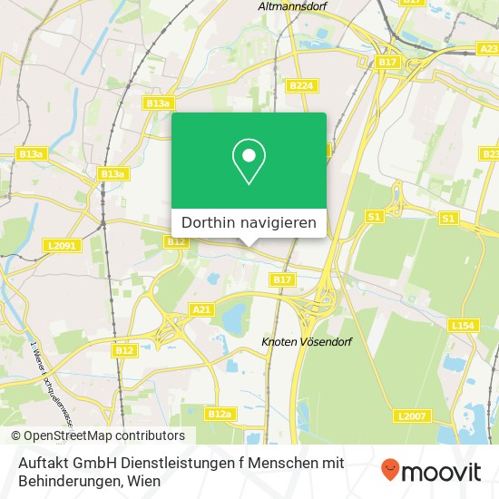 Auftakt GmbH Dienstleistungen f Menschen mit Behinderungen Karte