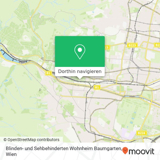 Blinden- und Sehbehinderten Wohnheim Baumgarten Karte