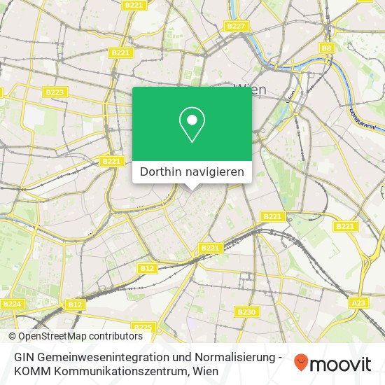 GIN Gemeinwesenintegration und Normalisierung - KOMM Kommunikationszentrum Karte