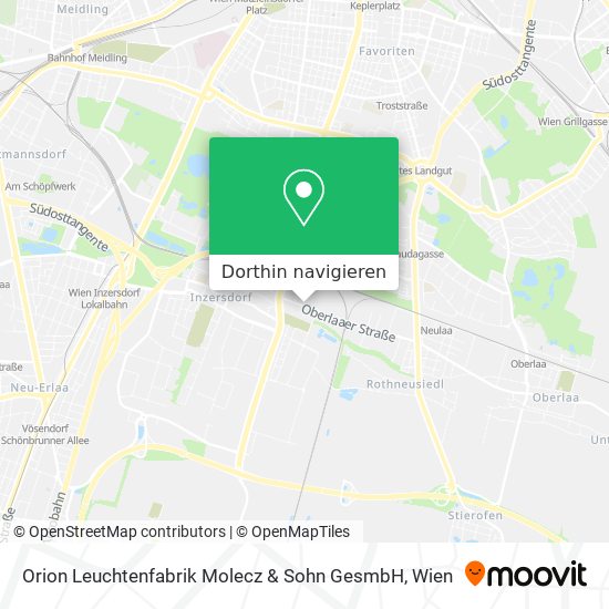 Orion Leuchtenfabrik Molecz & Sohn GesmbH Karte
