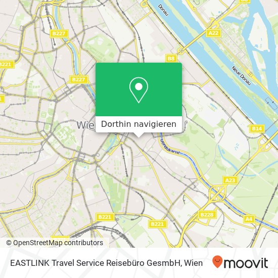EASTLINK Travel Service Reisebüro GesmbH Karte