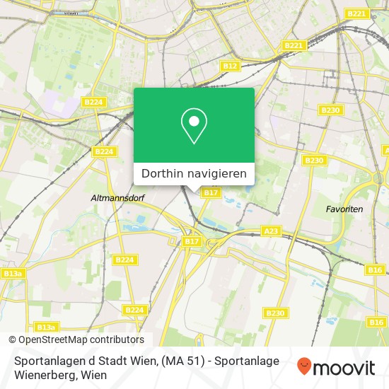 Sportanlagen d Stadt Wien, (MA 51) - Sportanlage Wienerberg Karte