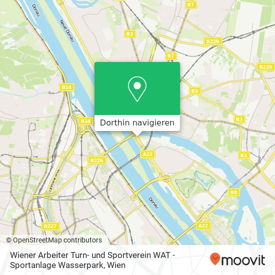 Wiener Arbeiter Turn- und Sportverein WAT - Sportanlage Wasserpark Karte