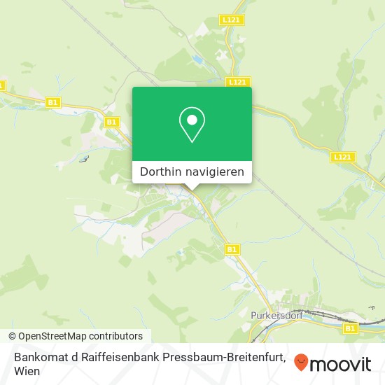 Bankomat d Raiffeisenbank Pressbaum-Breitenfurt Karte