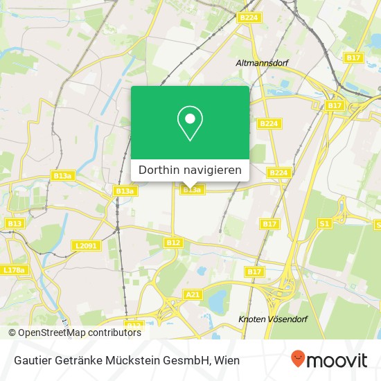 Gautier Getränke Mückstein GesmbH Karte