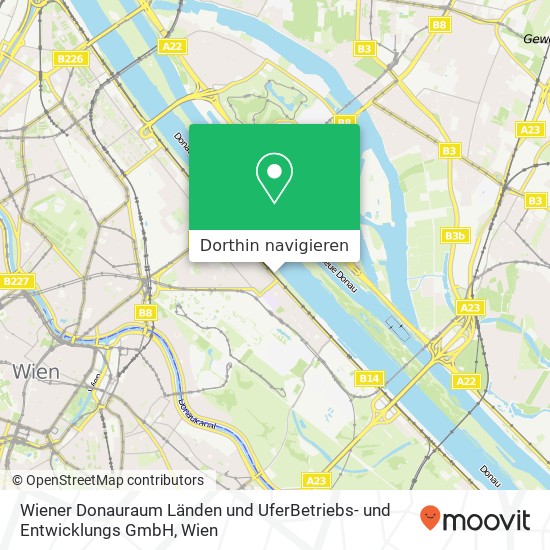 Wiener Donauraum Länden und UferBetriebs- und Entwicklungs GmbH Karte