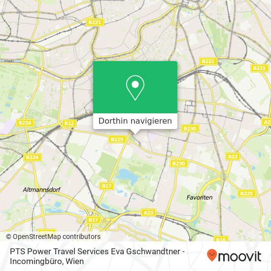 PTS Power Travel Services Eva Gschwandtner -Incomingbüro Karte