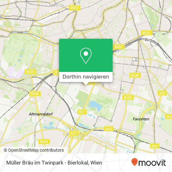 Müller Bräu im Twinpark - Bierlokal Karte