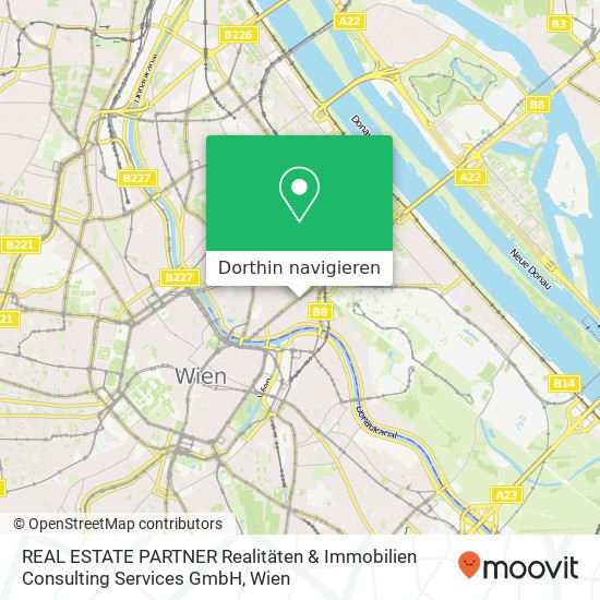 REAL ESTATE PARTNER Realitäten & Immobilien Consulting Services GmbH Karte