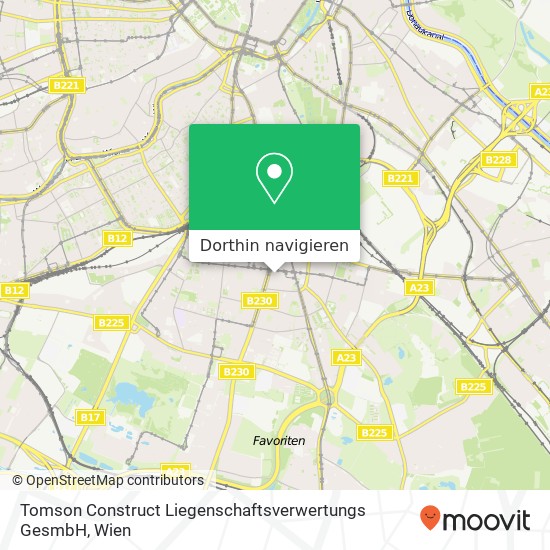 Tomson Construct Liegenschaftsverwertungs GesmbH Karte