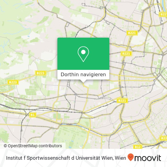 Institut f Sportwissenschaft d Universität Wien Karte