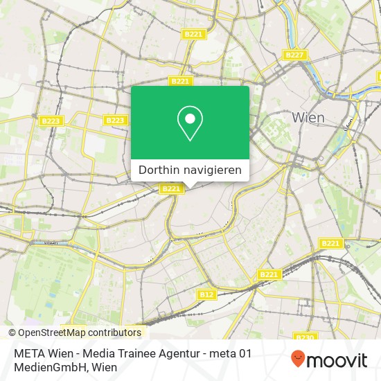 META Wien - Media Trainee Agentur - meta 01 MedienGmbH Karte