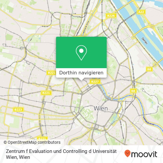 Zentrum f Evaluation und Controlling d Universität Wien Karte