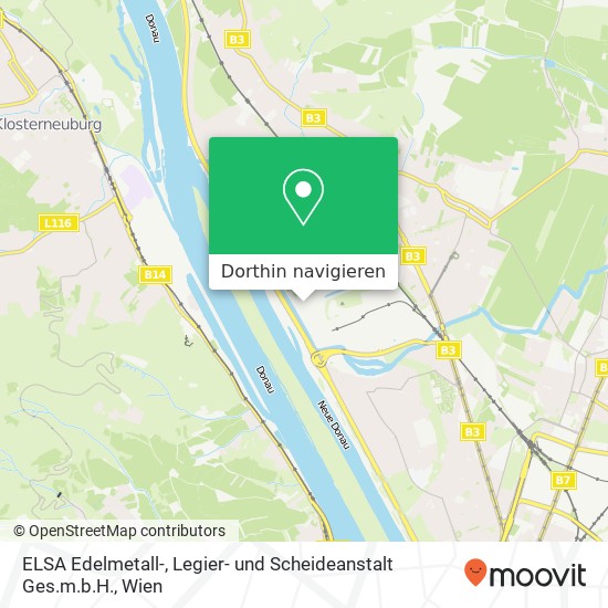 ELSA Edelmetall-, Legier- und Scheideanstalt Ges.m.b.H. Karte