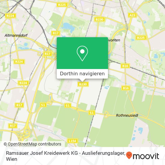 Ramsauer Josef Kreidewerk KG - Auslieferungslager Karte
