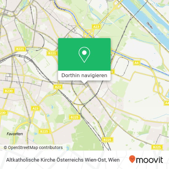 Altkatholische Kirche Österreichs Wien-Ost Karte