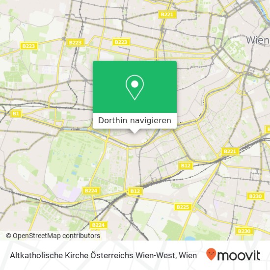 Altkatholische Kirche Österreichs Wien-West Karte