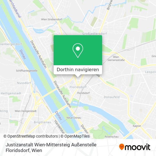 Justizanstalt Wien-Mittersteig Außenstelle Floridsdorf Karte