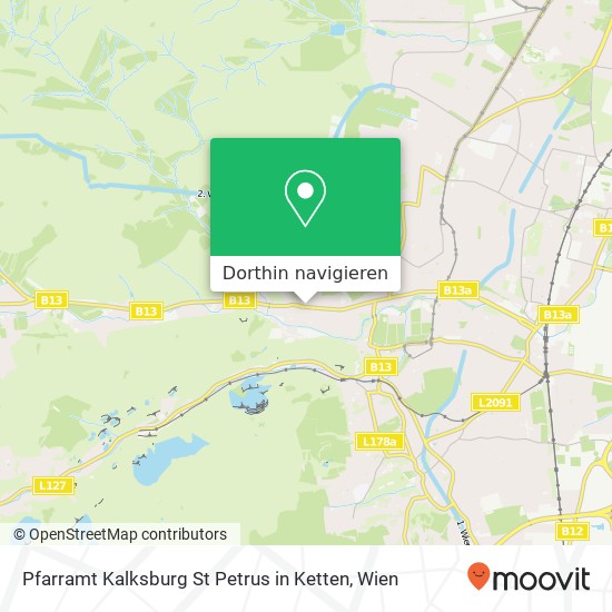 Pfarramt Kalksburg St Petrus in Ketten Karte