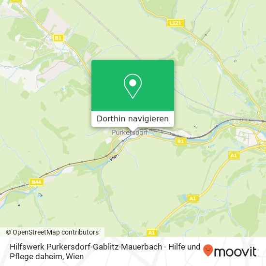 Hilfswerk Purkersdorf-Gablitz-Mauerbach - Hilfe und Pflege daheim Karte