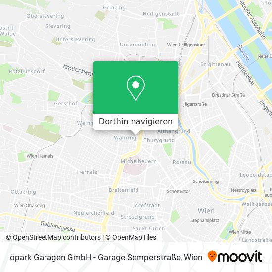 öpark Garagen GmbH - Garage Semperstraße Karte
