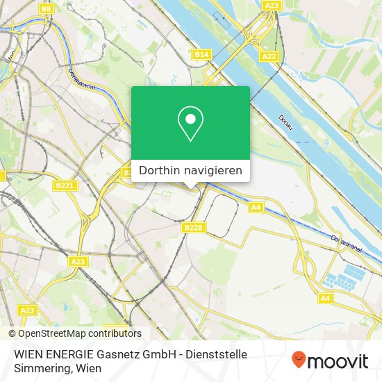 WIEN ENERGIE Gasnetz GmbH - Dienststelle Simmering Karte