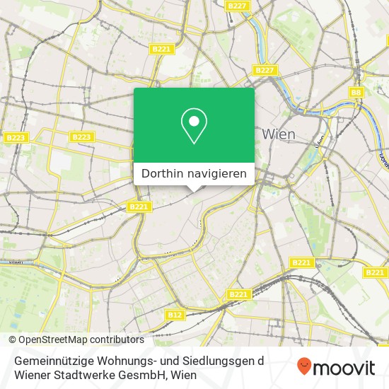 Gemeinnützige Wohnungs- und Siedlungsgen d Wiener Stadtwerke GesmbH Karte